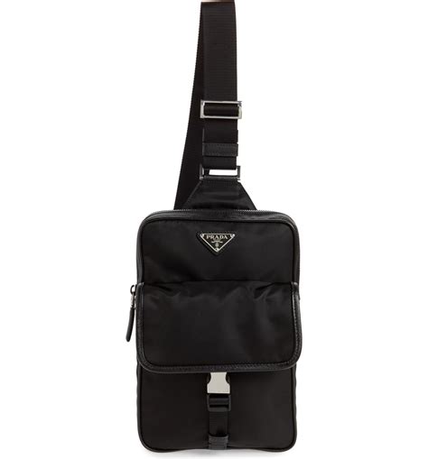 prada nylon sling bag with pouch